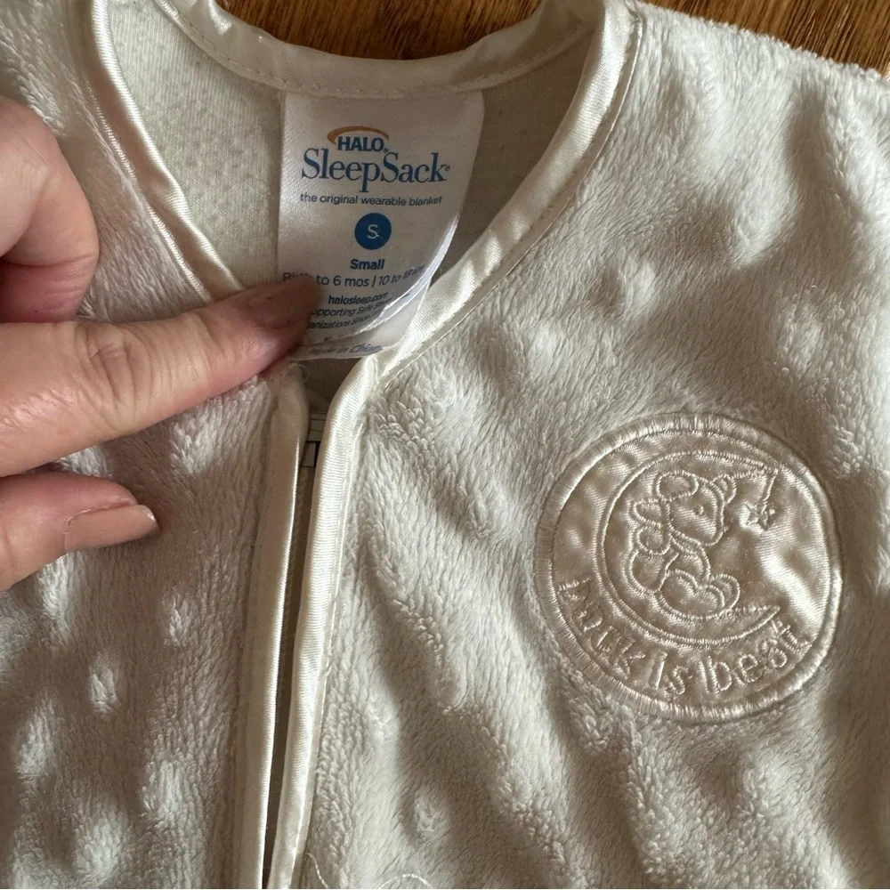 Halo Baby Sleep Sack Micro Fleece Size Small Cream Ivory Wearable Blanket
